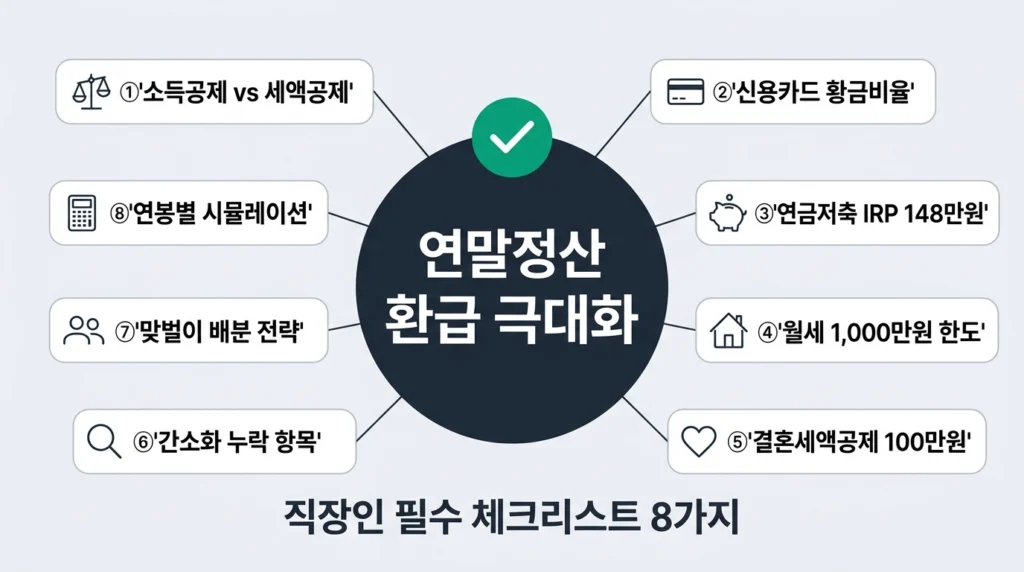 연말정산 환급 극대화 체크리스트 2026년 직장인 필수 8가지